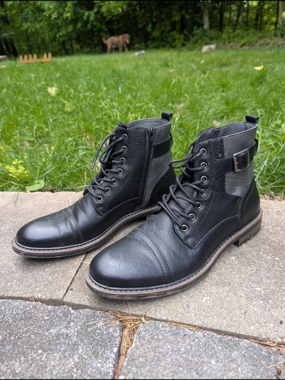 Men's Black Lace-Up Boots